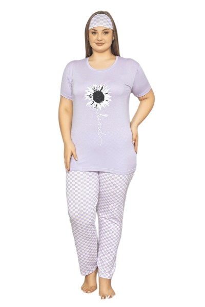 Damen Pyjama-Set Schlafanzüge Übergröße Große Größen Kurzarm 6140