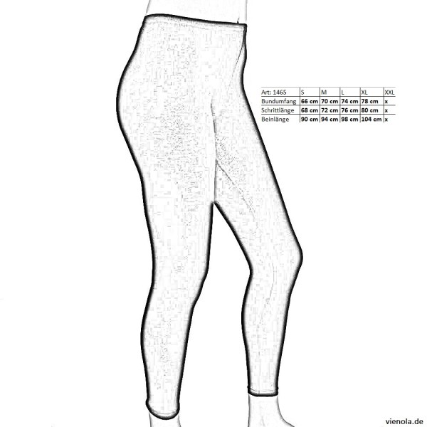 2 Stück Damen Leggings Lang Stretch Jersey aus leichtem Baumwollstretch 31465