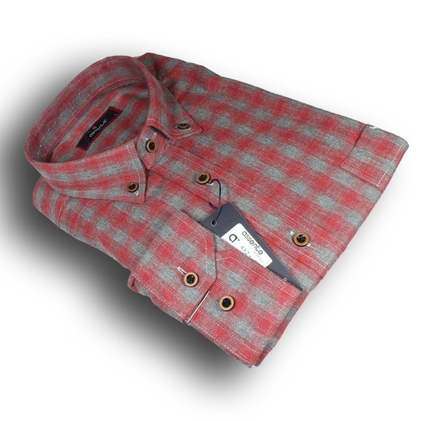 Herren Freizeit Hemd Modern Schlanker Regular Fit-Langarm Baumwolle 251