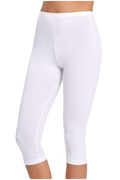 2er Pack Damen Leggings Knie Lang Stretch Jersey aus Baumwollstretch 1466