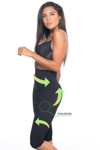Damen Shapewear verstärk am Bauch Anti-Cellulite-Boxer-Korsett Langbein 2040