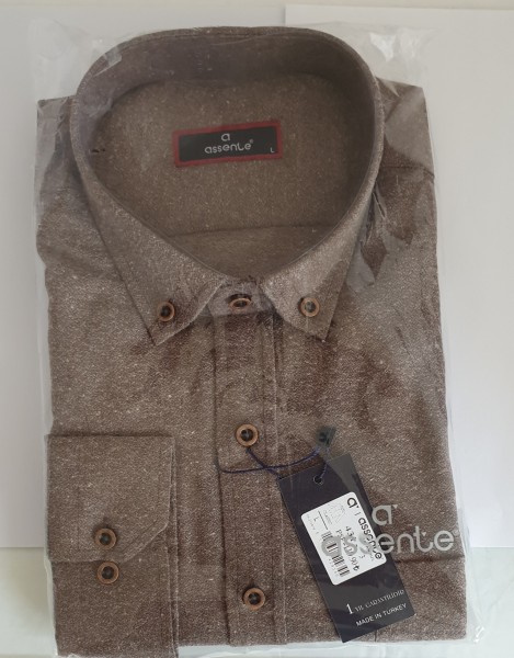 Herren Freizeit-Hemd Modern-schlanker Regular Fit-Langarm Baumwolle 431