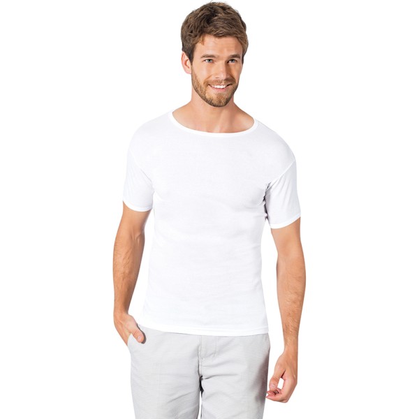 2er Pack Herren T-Shirt Unterhemd Feinripp Sporthemd 100% Baumwolle 2140
