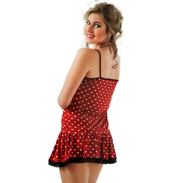 Neglige Damen Nachtwäsche Baby Doll Neckholder Tüll String Dessous 3249