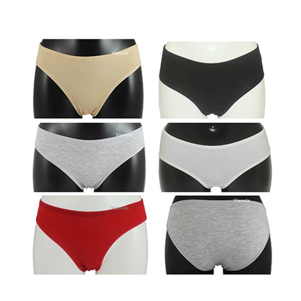 5er Pack Unterhosen Damen Slips Pantys 90% Baumwolle Verschiedene Farben D102