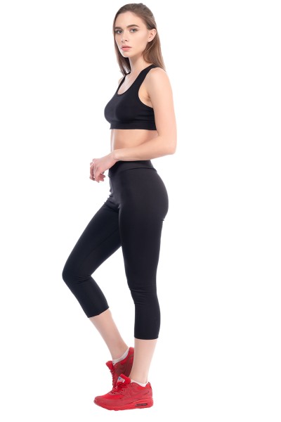 Damen Leggings Fitness Trainingshose Sporthose Tight Mittelhohe Bund 22517